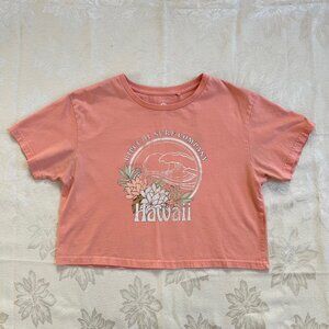 Rip Curl Surf Company Crop Top Hawaii Shirt Short Sleeve Tee
